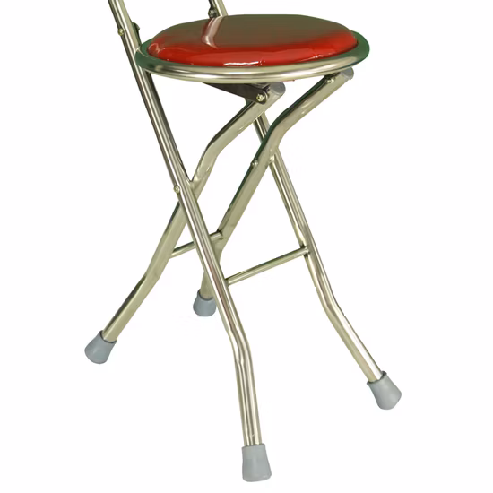 Functional Senior Elderly Upright Folding Medical Walking Aids with Seat