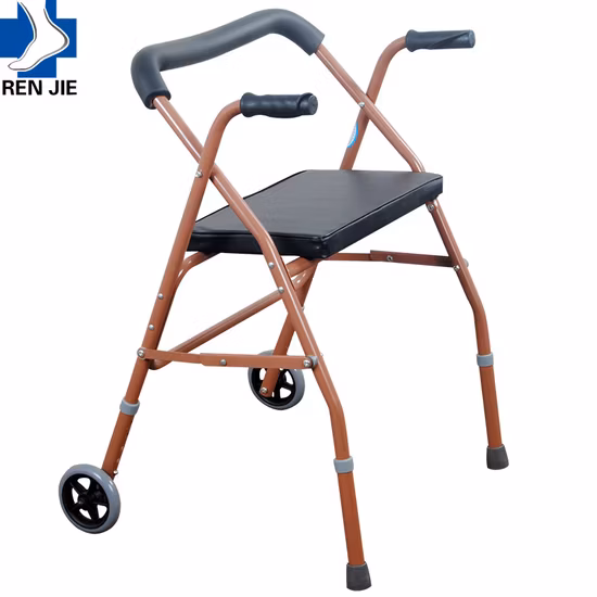 Walking Aid with Castors and Seat for The Elderly Factory Supply